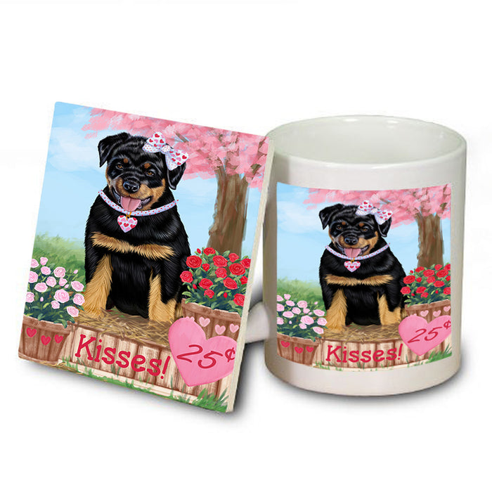 Rosie 25 Cent Kisses Rottweiler Dog Mug and Coaster Set MUC55996