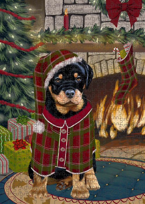 The Stocking was Hung Rottweiler Dog Puzzle  PUZL90532