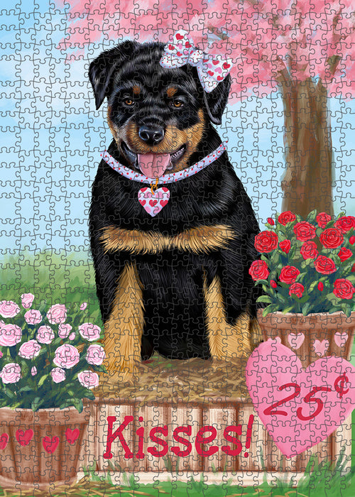 Rosie 25 Cent Kisses Rottweiler Dog Puzzle with Photo Tin PUZL92220