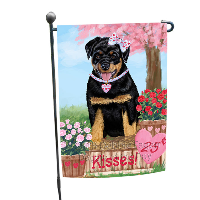 Rosie 25 Cent Kisses Rottweiler Dog Garden Flag GFLG56552
