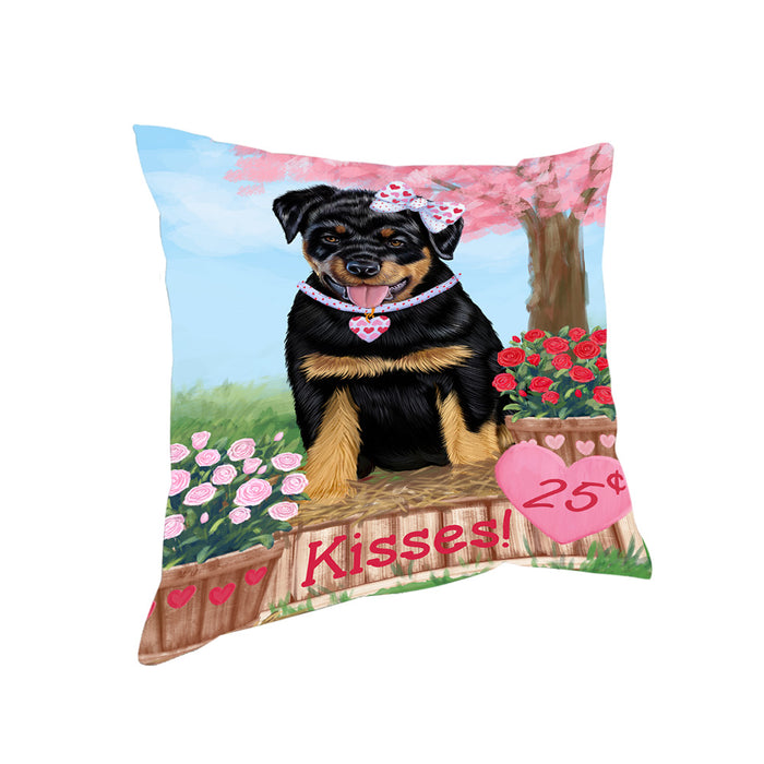 Rosie 25 Cent Kisses Rottweiler Dog Pillow PIL78308
