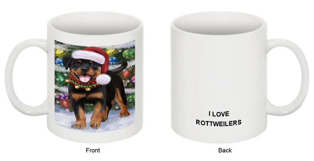 Trotting in the Snow Rottweiler Dog Coffee Mug MUG49988