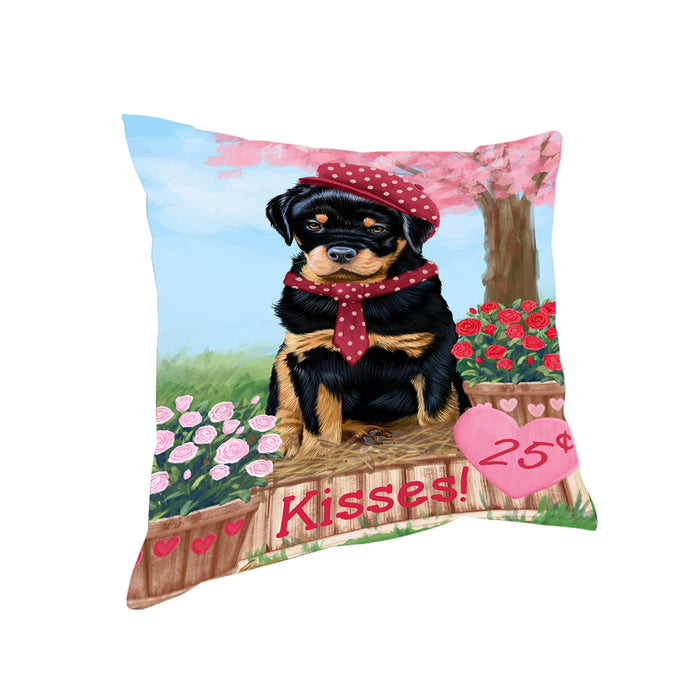 Rosie 25 Cent Kisses Rottweiler Dog Pillow PIL78312