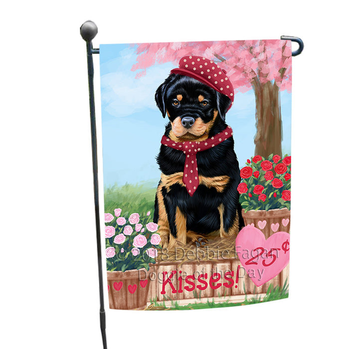 Rosie 25 Cent Kisses Rottweiler Dog Garden Flag GFLG56553