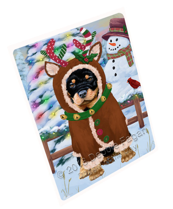 Christmas Gingerbread House Candyfest Rottweiler Dog Large Refrigerator / Dishwasher Magnet RMAG101262