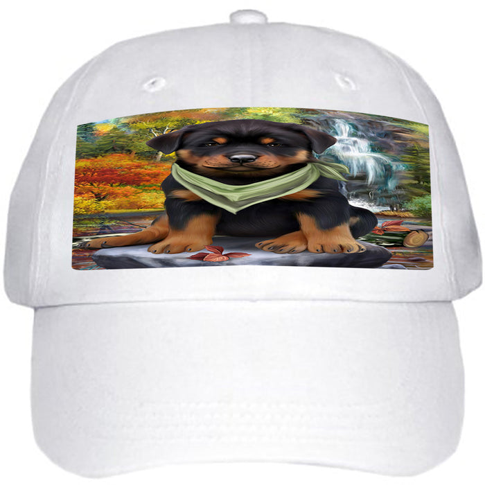 Scenic Waterfall Rottweiler Dog Ball Hat Cap HAT59550
