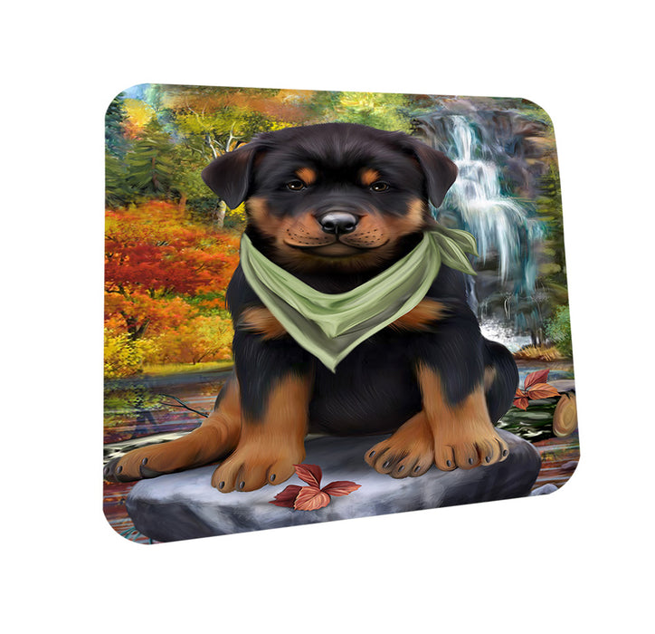 Scenic Waterfall Rottweiler Dog Coasters Set of 4 CST51898