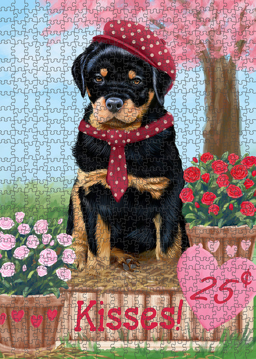 Rosie 25 Cent Kisses Rottweiler Dog Puzzle with Photo Tin PUZL92224