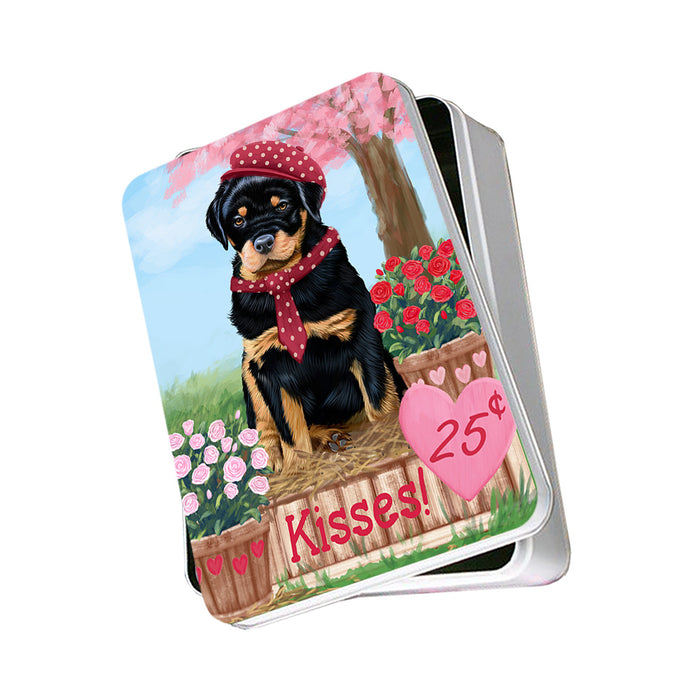 Rosie 25 Cent Kisses Rottweiler Dog Photo Storage Tin PITN55948