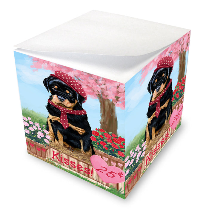 Rosie 25 Cent Kisses Rottweiler Dog Note Cube NOC54077