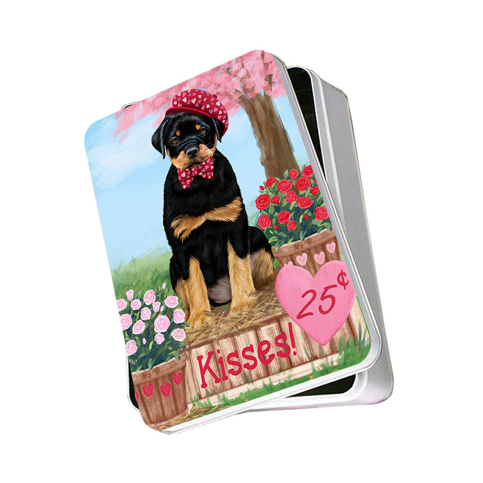 Rosie 25 Cent Kisses Rottweiler Dog Photo Storage Tin PITN55949