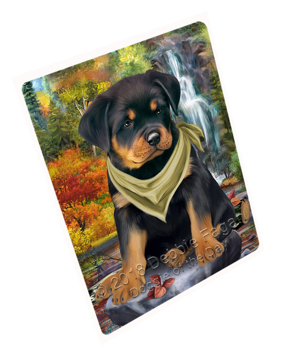 Scenic Waterfall Rottweiler Dog Magnet Mini (3.5" x 2") MAG60069