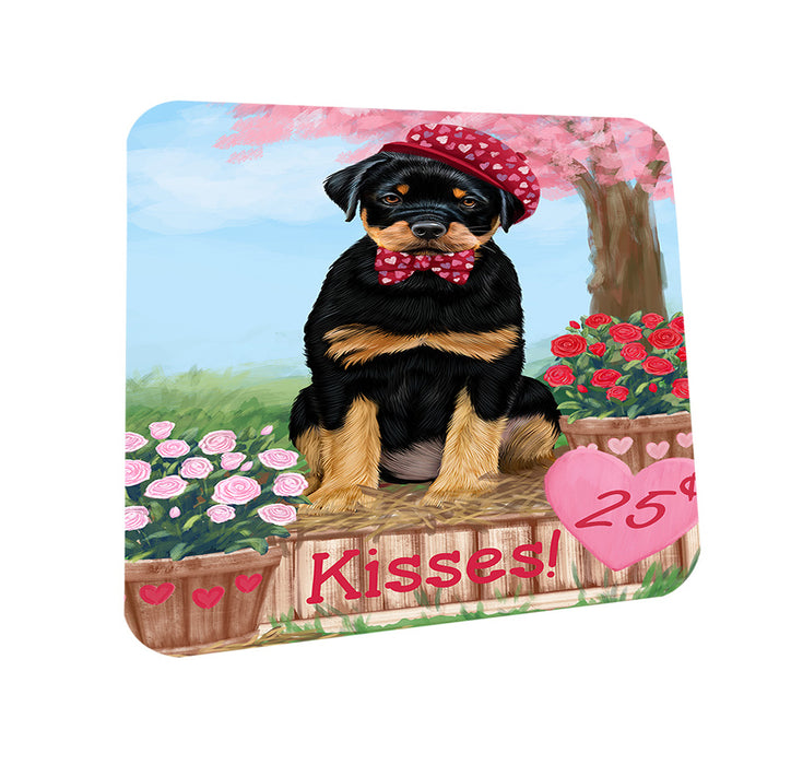 Rosie 25 Cent Kisses Rottweiler Dog Coasters Set of 4 CST55964