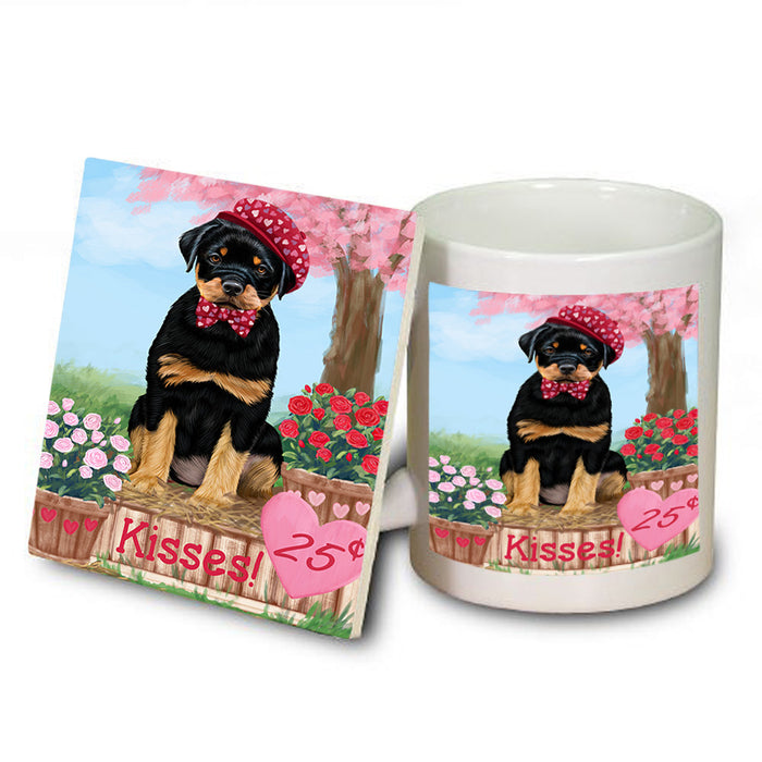 Rosie 25 Cent Kisses Rottweiler Dog Mug and Coaster Set MUC55998