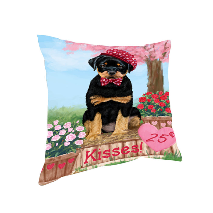 Rosie 25 Cent Kisses Rottweiler Dog Pillow PIL78316