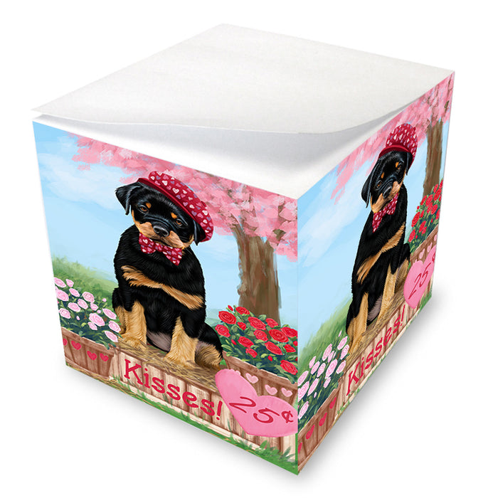 Rosie 25 Cent Kisses Rottweiler Dog Note Cube NOC54078