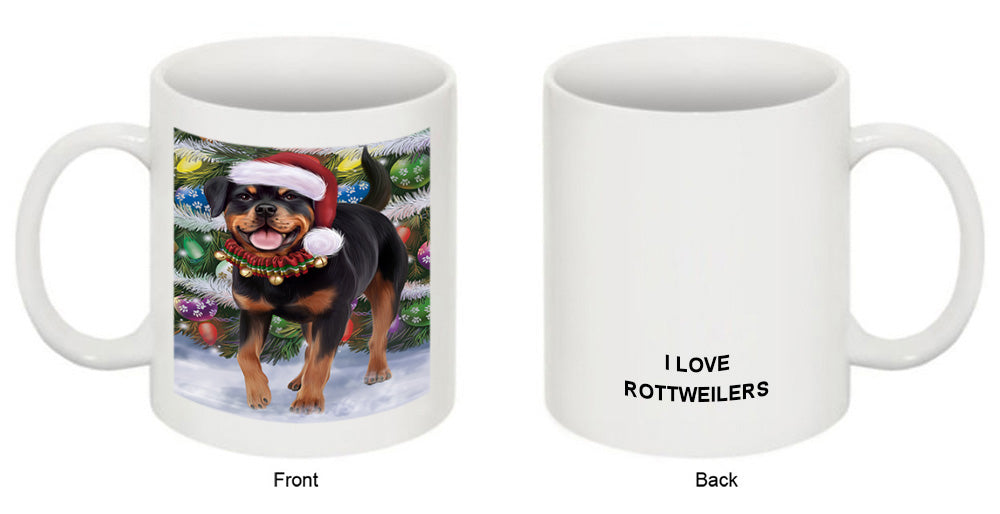 Trotting in the Snow Rottweiler Dog Coffee Mug MUG49990