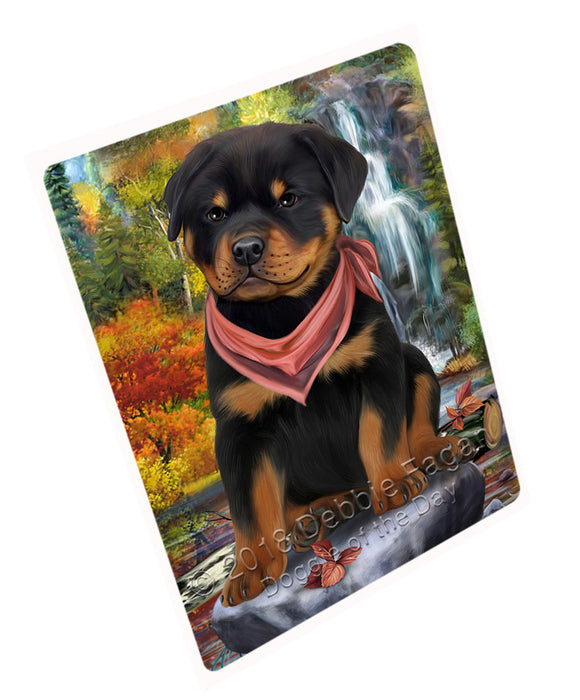 Scenic Waterfall Rottweiler Dog Magnet Mini (3.5" x 2") MAG60072