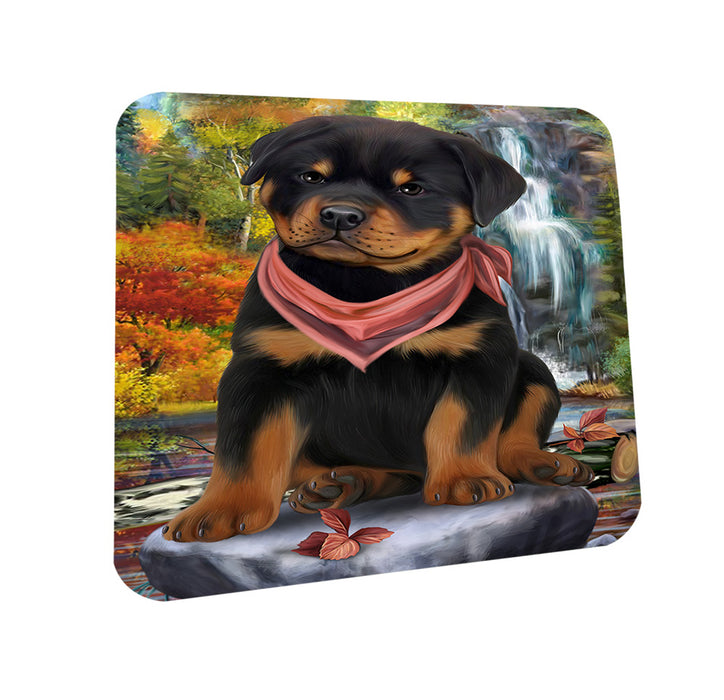 Scenic Waterfall Rottweiler Dog Coasters Set of 4 CST51900