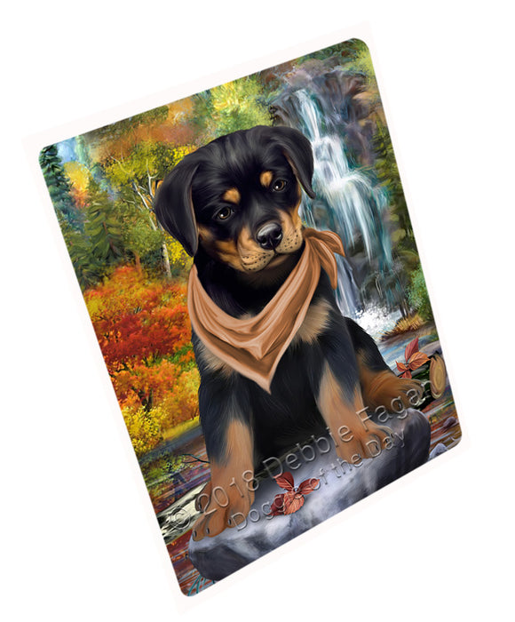 Scenic Waterfall Rottweiler Dog Magnet Mini (3.5" x 2") MAG60075