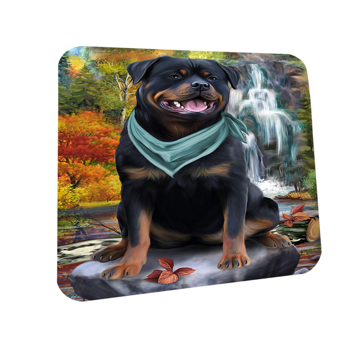 Scenic Waterfall Rottweiler Dog Coasters Set of 4 CST51902