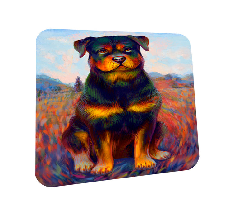 Mystic Blaze Rottweiler Dog Coasters Set of 4 CST53545