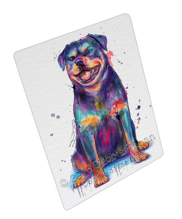 Watercolor Rottweiler Dog Blanket BLNKT133509