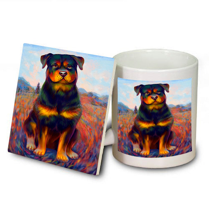 Mystic Blaze Rottweiler Dog Mug and Coaster Set MUC53579