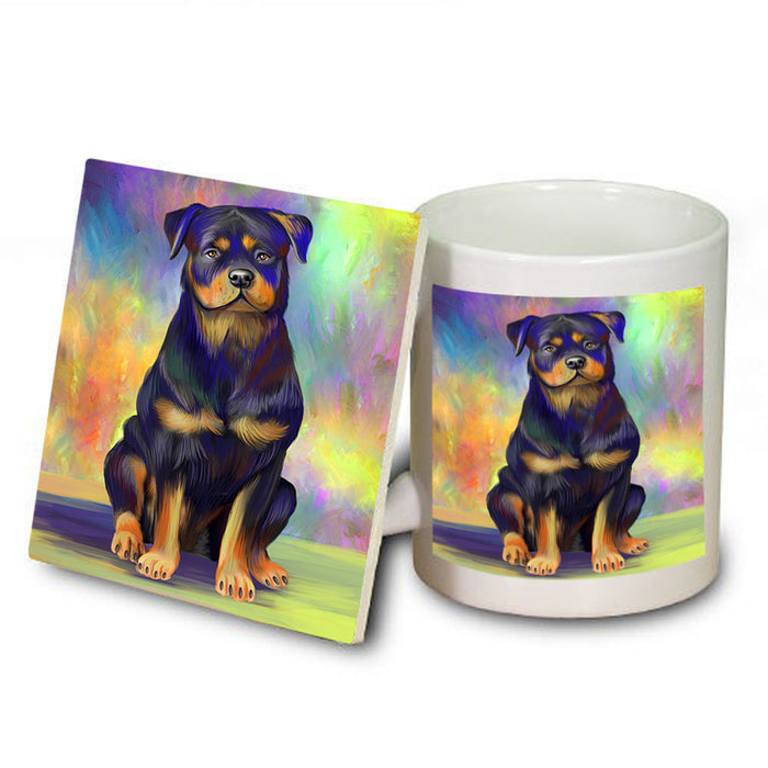 Pardise Wave Rottweiler Dog Mug and Coaster Set MUC53593