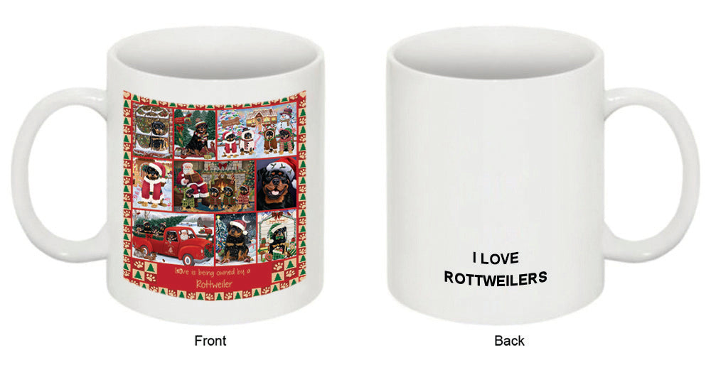 Love is Being Owned Christmas Rottweiler Dogs Coffee Mug MUG52646