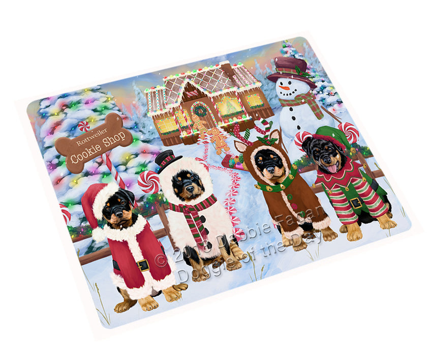 Holiday Gingerbread Cookie Shop Rottweilers Dog Magnet MAG74682 (Small 5.5" x 4.25")