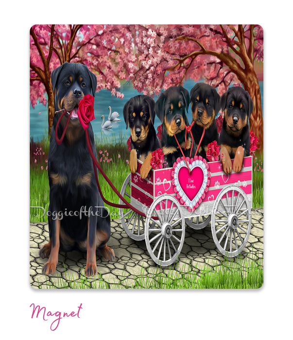 Mother's Day Gift Basket Rottweiler Dogs Blanket, Pillow, Coasters, Magnet, Coffee Mug and Ornament