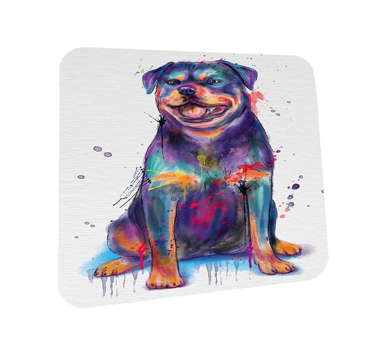 Watercolor Rottweiler Dog Coasters Set of 4 CST57055