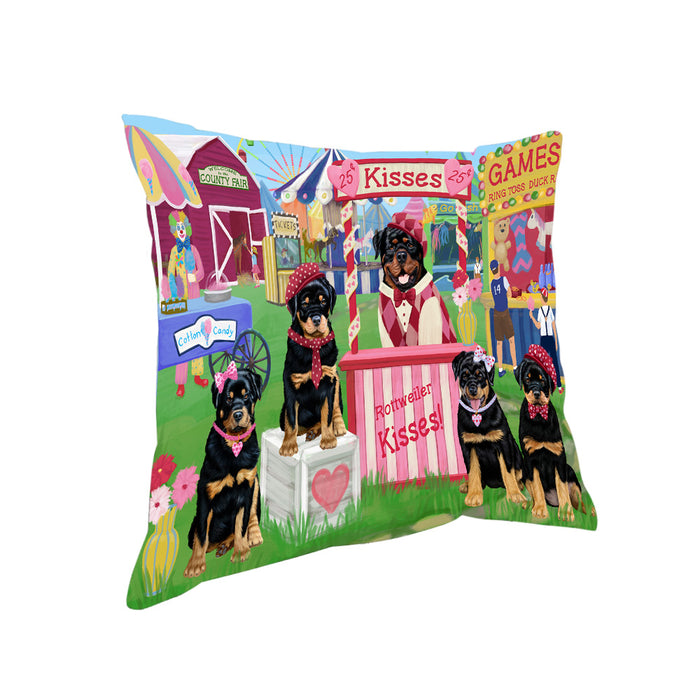 Carnival Kissing Booth Rottweilers Dog Pillow PIL77964