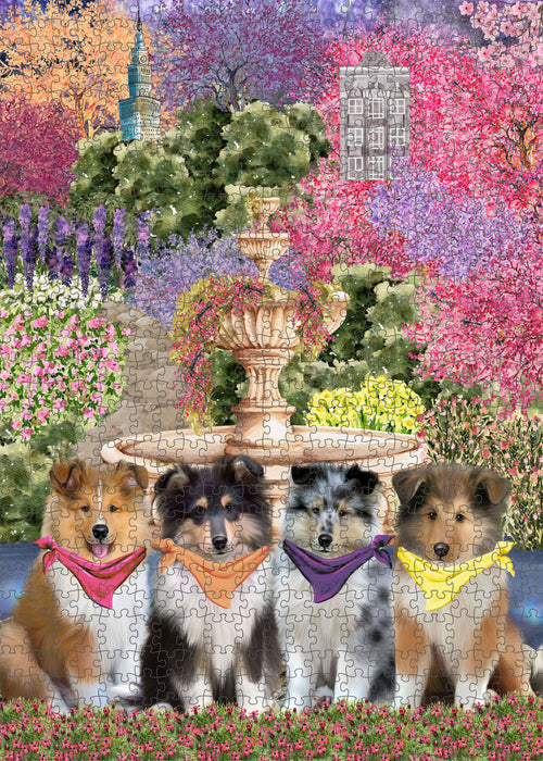 Rough Collie Jigsaw Puzzle: Interlocking Puzzles Games for Adult, Explore a Variety of Custom Designs, Personalized, Pet and Dog Lovers Gift