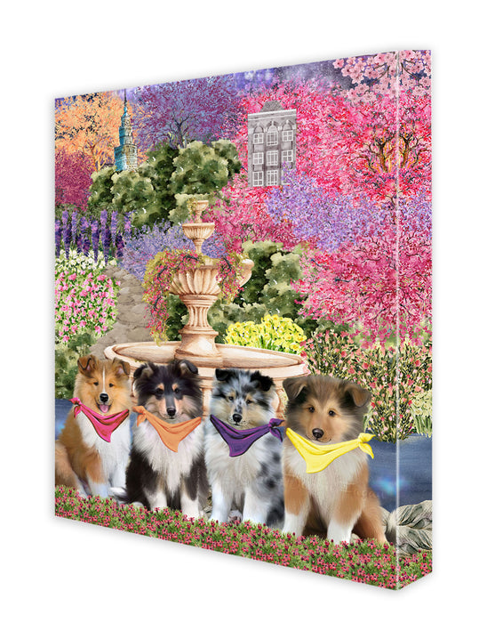 Rough Collie Canvas: Explore a Variety of Designs, Custom, Digital Art Wall Painting, Personalized, Ready to Hang Halloween Room Decor, Pet Gift for Dog Lovers