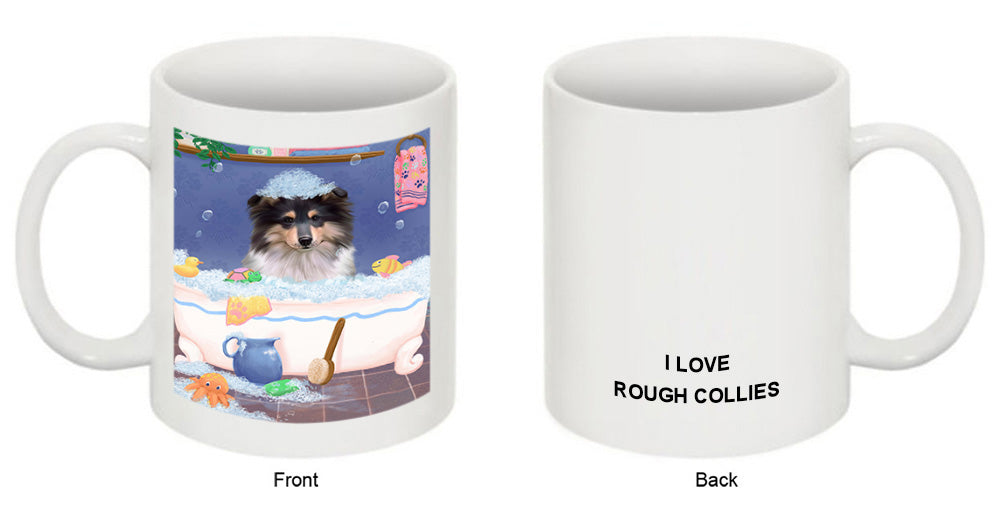 Rub A Dub Dog In A Tub Rough Collie Dog Coffee Mug MUG52828
