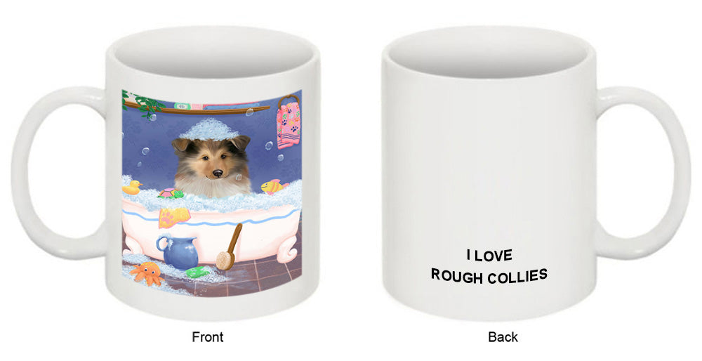 Rub A Dub Dog In A Tub Rough Collie Dog Coffee Mug MUG52830