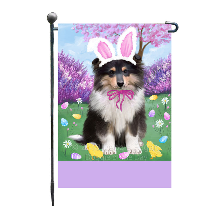 Personalized Easter Holiday Rough Collie Dog Custom Garden Flags GFLG-DOTD-A58977