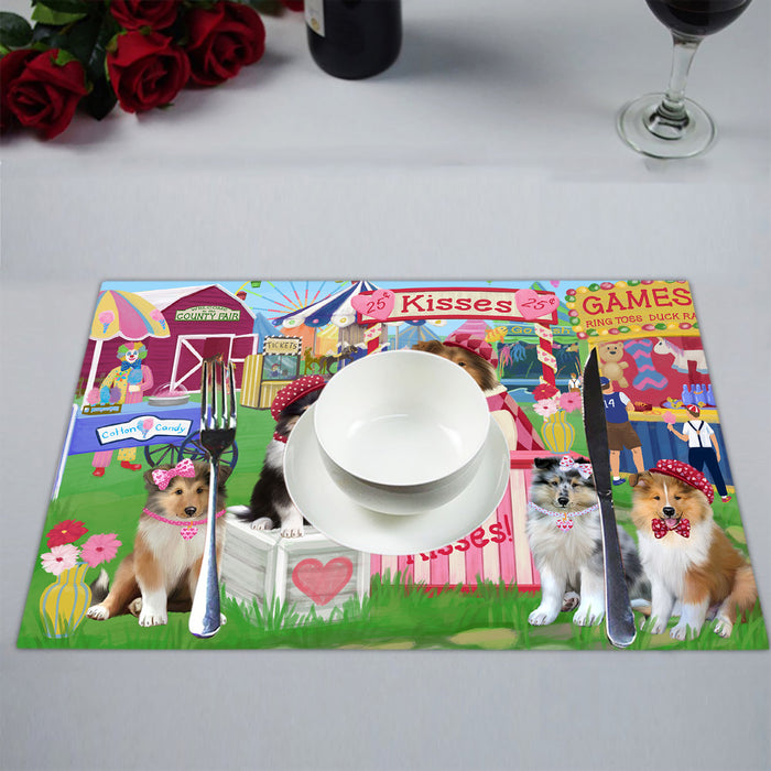 Carnival Kissing Booth Rough Collie Dogs Placemat