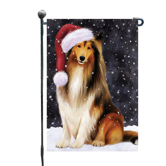 Christmas Let it Snow Rough Collie Dog Garden Flags Outdoor Decor for Homes and Gardens Double Sided Garden Yard Spring Decorative Vertical Home Flags Garden Porch Lawn Flag for Decorations GFLG68801