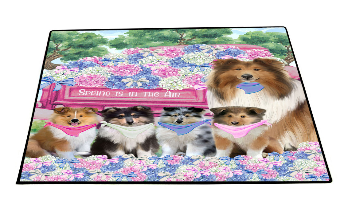 Rough Collie Floor Mat: Explore a Variety of Designs, Anti-Slip Doormat for Indoor and Outdoor Welcome Mats, Personalized, Custom, Pet and Dog Lovers Gift