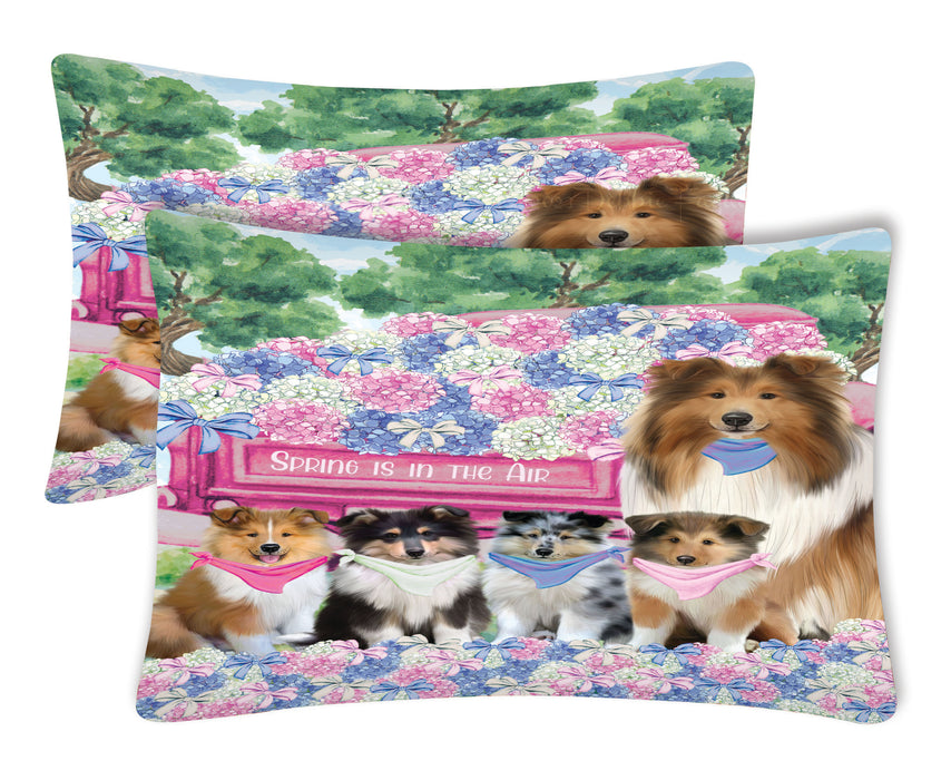 Rough Collie Pillow Case, Explore a Variety of Designs, Personalized, Soft and Cozy Pillowcases Set of 2, Custom, Dog Lover's Gift