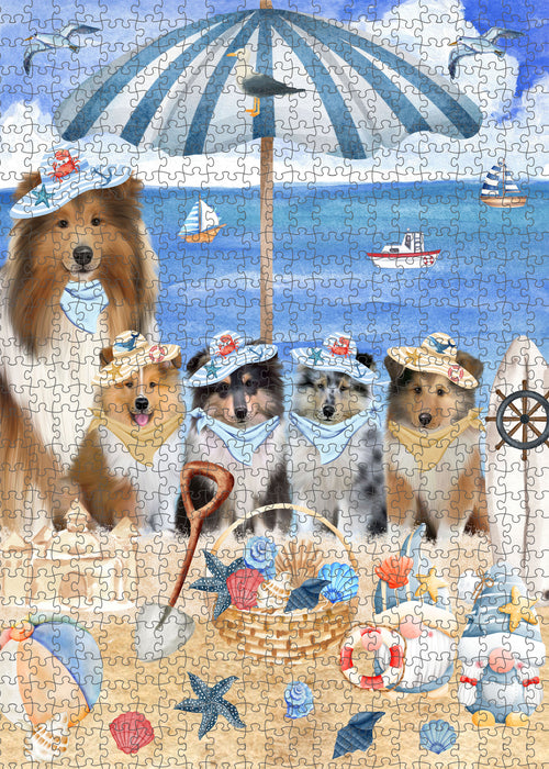 Rough Collie Jigsaw Puzzle, Interlocking Puzzles Games for Adult, Explore a Variety of Designs, Personalized, Custom, Gift for Pet and Dog Lovers