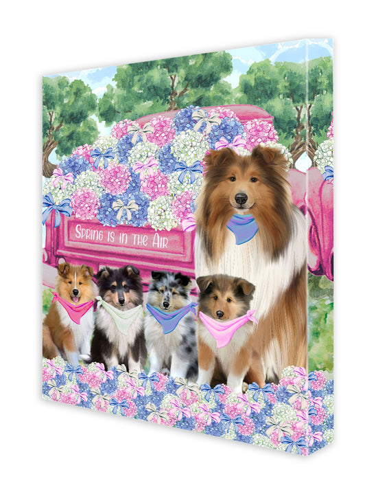 Rough Collie Canvas: Explore a Variety of Designs, Custom, Digital Art Wall Painting, Personalized, Ready to Hang Halloween Room Decor, Pet Gift for Dog Lovers
