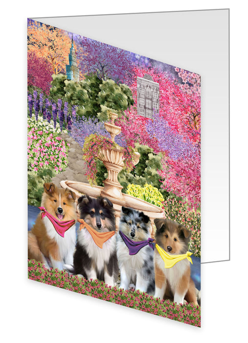 Rough Collie Greeting Cards & Note Cards with Envelopes: Explore a Variety of Designs, Custom, Invitation Card Multi Pack, Personalized, Gift for Pet and Dog Lovers
