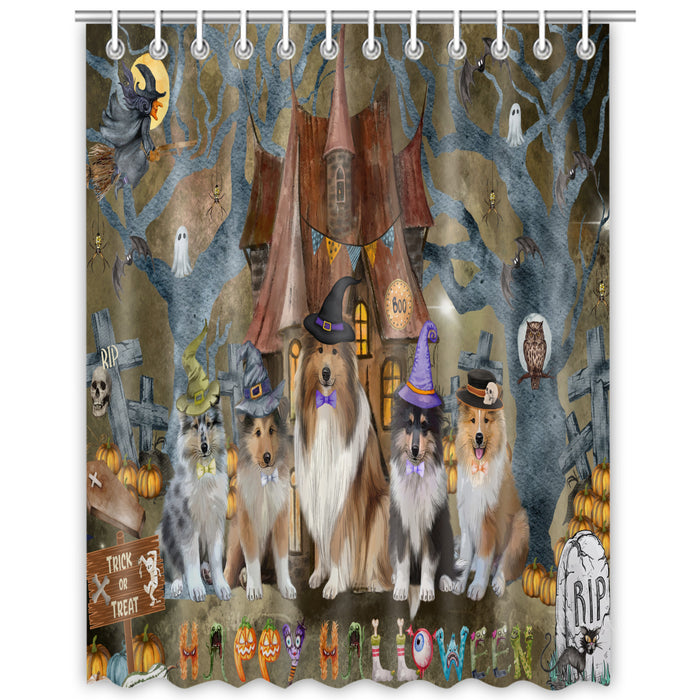 Rough Collie Shower Curtain: Explore a Variety of Designs, Personalized, Custom, Waterproof Bathtub Curtains for Bathroom Decor with Hooks, Pet Gift for Dog Lovers