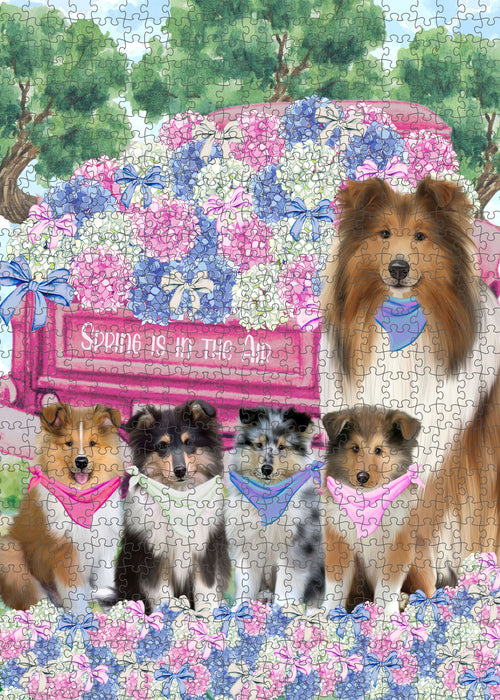 Rough Collie Jigsaw Puzzle: Explore a Variety of Designs, Interlocking Halloween Puzzles for Adult, Custom, Personalized, Pet Gift for Dog Lovers