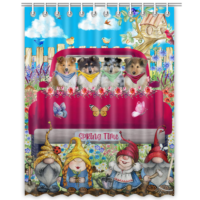 Rough Collie Shower Curtain, Explore a Variety of Custom Designs, Personalized, Waterproof Bathtub Curtains with Hooks for Bathroom, Gift for Dog and Pet Lovers
