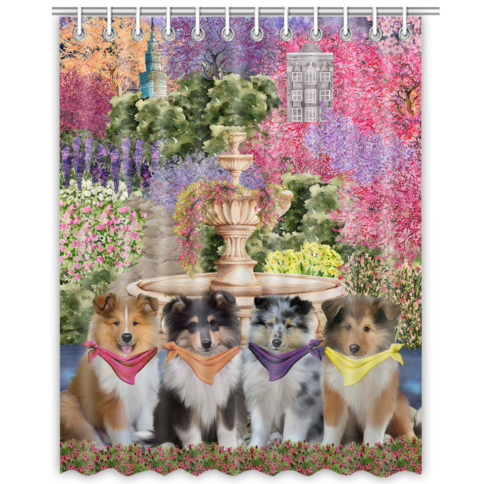 Rough Collie Shower Curtain, Personalized Bathtub Curtains for Bathroom Decor with Hooks, Explore a Variety of Designs, Custom, Pet Gift for Dog Lovers
